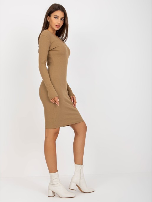 Sukienka-EM-SK-673.78P-camelowy Sukienka-EM-SK-673.78P-camelowy