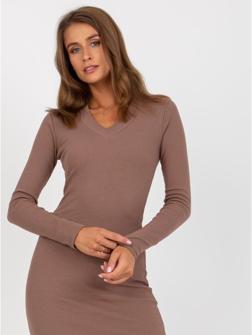 Sukienka-EM-SK-673.78P-brązowy Sukienka-EM-SK-673.78P-brązowy