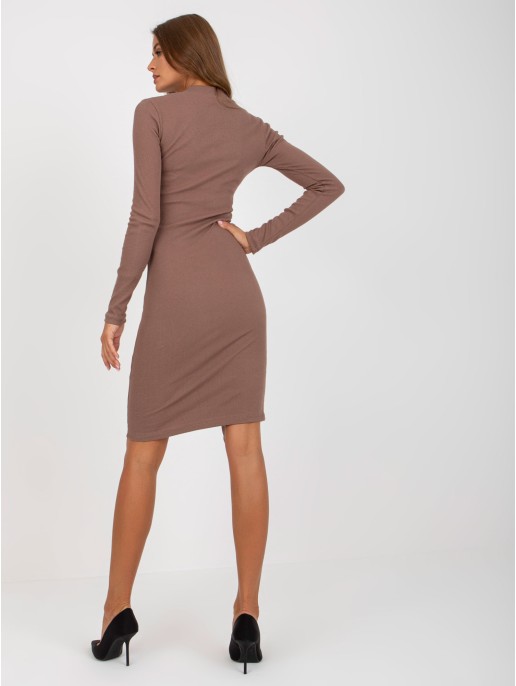 Sukienka-EM-SK-673.78P-brązowy Sukienka-EM-SK-673.78P-brązowy