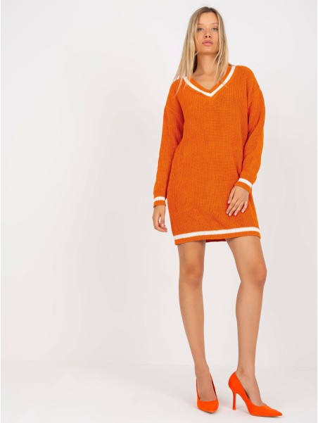 Megztinis-LC-SW-8023.55P-tamsiai oranžinis