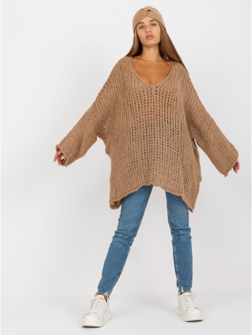 Sweter-TW-SW-BI-M2200.27-ciemny bezowy