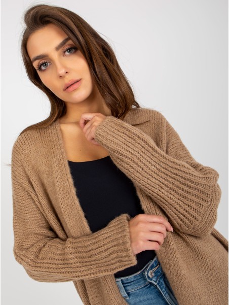Kardiganas-TW-SW-BI-M2201.87-tamsiai smėlio spalvos