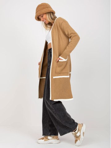 Sweter-LC-SW-0340.42P-ciemny bezowy