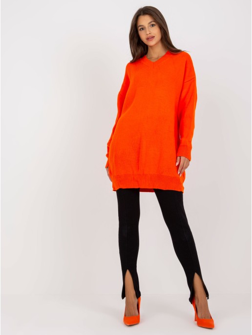 Sweter-LC-SW-0341.38P-pomarańczowy Sweter-LC-SW-0341.38P-pomarańczowy