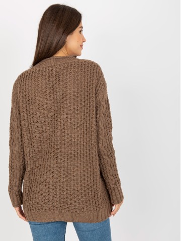 Sweter-LC-SW-8001.14P-brązowy 2