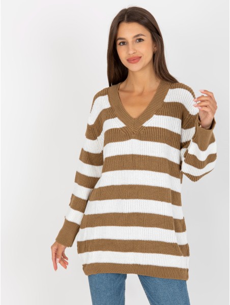 Sweter-LC-SW-8030.29P-biało-beżowy