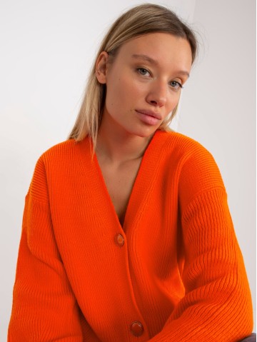 Sweter-LC-SW-0267.06X-pomarańczowy 2