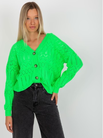 Sweter-LC-SW-8022.04P-fluo zielony 2