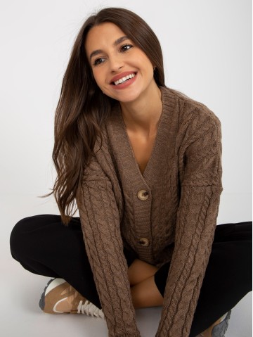 Sweter-LC-SW-8008.80P-brązowy 2