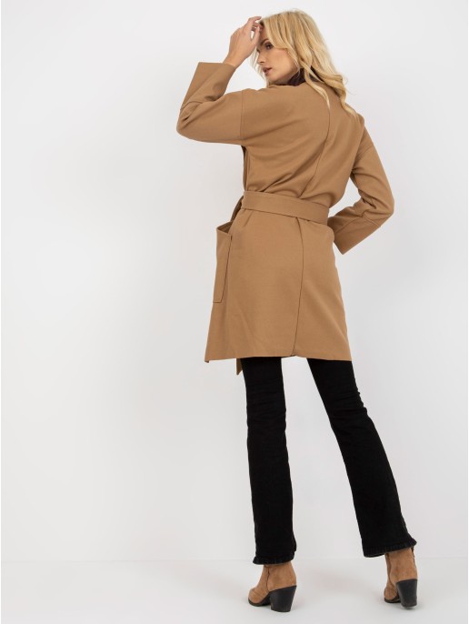 Płaszcz-TW-PL-BE-M125.21-camelowy Płaszcz-TW-PL-BE-M125.21-camelowy