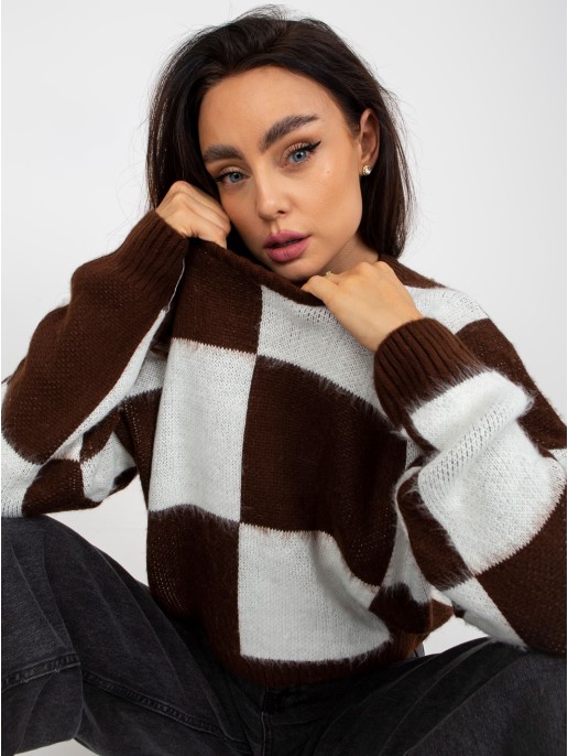 Sweter-EM-SW-1034-01.91-biało-brązowy