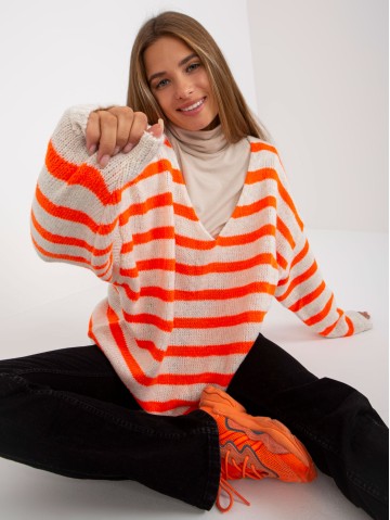 Sweter-TW-SW-BI-M59.25-pomarańczowy