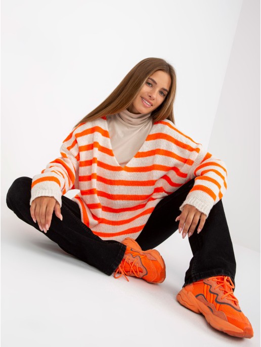 Sweter-TW-SW-BI-M59.25-pomarańczowy Sweter-TW-SW-BI-M59.25-pomarańczowy