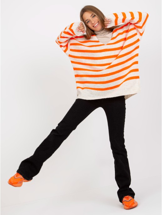 Sweter-TW-SW-BI-M59.25-pomarańczowy Sweter-TW-SW-BI-M59.25-pomarańczowy