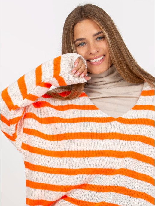 Sweter-TW-SW-BI-M59.25-pomarańczowy Sweter-TW-SW-BI-M59.25-pomarańczowy