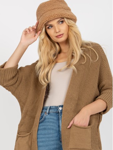 Kardigan-LO-SW-LK-3002.98P-camelowy 2