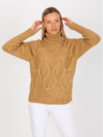 Sweter-LC-SW-3019.05P-camelowy 2