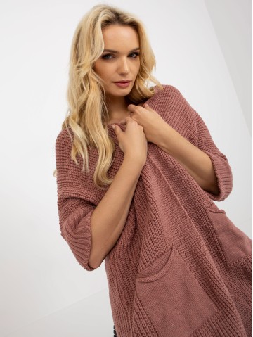 Kardigan-LO-SW-LK-3002.98P-ciemny różowy 2