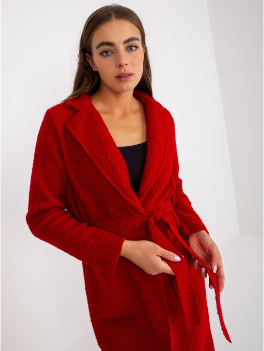 Płaszcz-TW-PL-BI-5220.63-ciemny czerwony