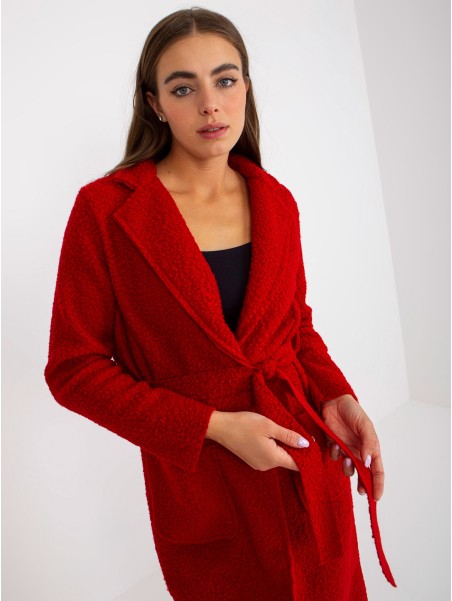 Płaszcz-TW-PL-BI-5220.63-ciemny czerwony