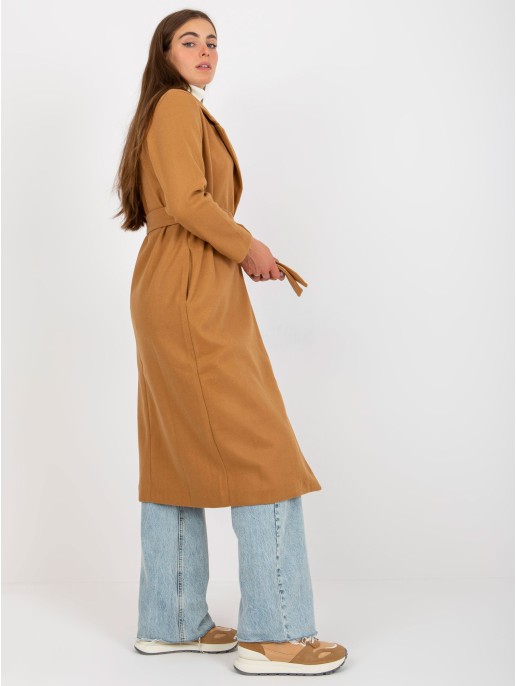 Płaszcz-TW-PL-BI-5312.32-camelowy Płaszcz-TW-PL-BI-5312.32-camelowy