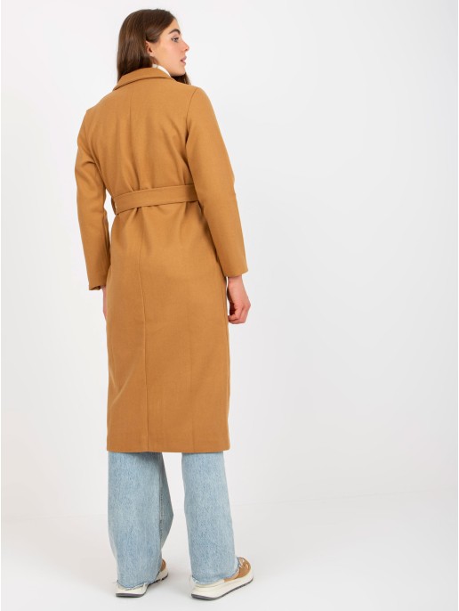 Płaszcz-TW-PL-BI-5312.32-camelowy Płaszcz-TW-PL-BI-5312.32-camelowy