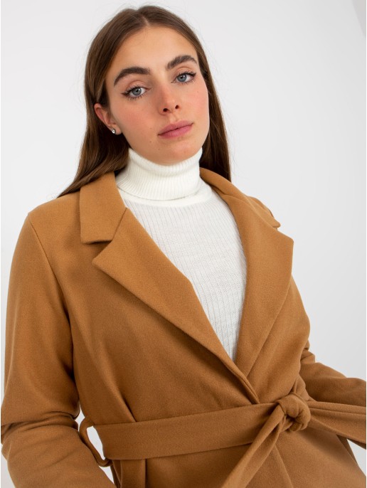 Płaszcz-TW-PL-BI-5312.32-camelowy Płaszcz-TW-PL-BI-5312.32-camelowy