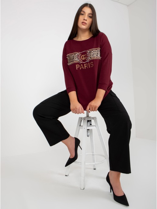 Bluzka-VI-BZ-2901.49P-ciemny fioletowy Bluzka-VI-BZ-2901.49P-ciemny fioletowy