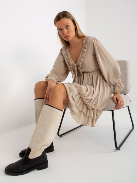 Sukienka-TW-SK-BI-0761-1.73P-beżowy