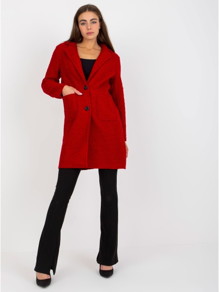 Płaszcz-TW-PL-BI-7372.18-ciemny czerwony