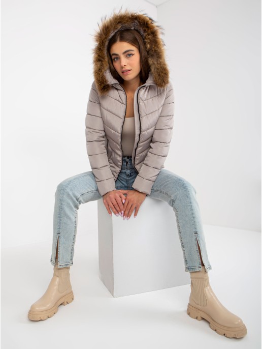 Kurtka-NM-KR-P22-6627.03P-ciemny bezowy Kurtka-NM-KR-P22-6627.03P-ciemny bezowy