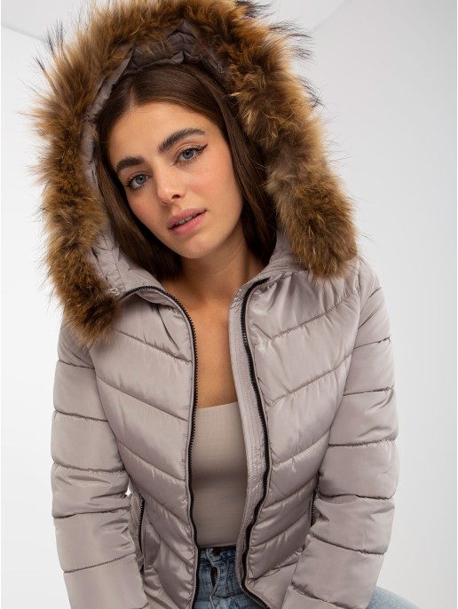 Kurtka-NM-KR-P22-6627.03P-ciemny bezowy Kurtka-NM-KR-P22-6627.03P-ciemny bezowy