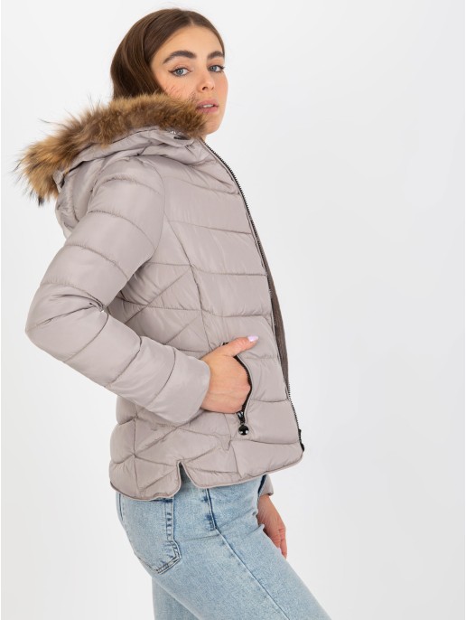 Kurtka-NM-KR-P22-6627.03P-ciemny bezowy Kurtka-NM-KR-P22-6627.03P-ciemny bezowy