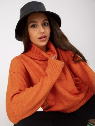 Sweter-LC-SW-0331.89P-ciemny pomarańczowy 2