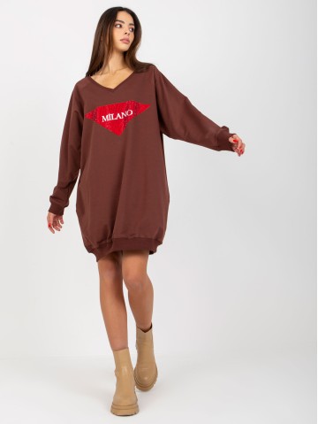 Bluza-VI-BL-3113.73P-ciemny brązowy 2
