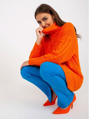 Sweter-LC-SW-8015.25P-pomarańczowy