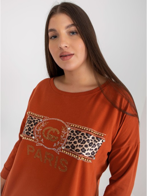Bluzka-VI-BZ-2901.49P-ciemny pomarańczowy Bluzka-VI-BZ-2901.49P-ciemny pomarańczowy