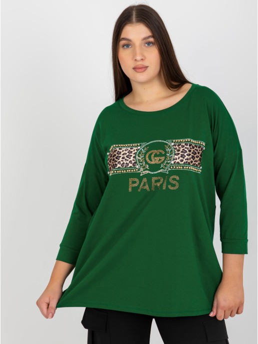 Bluzka-VI-BZ-2901.49P-ciemny zielony Bluzka-VI-BZ-2901.49P-ciemny zielony