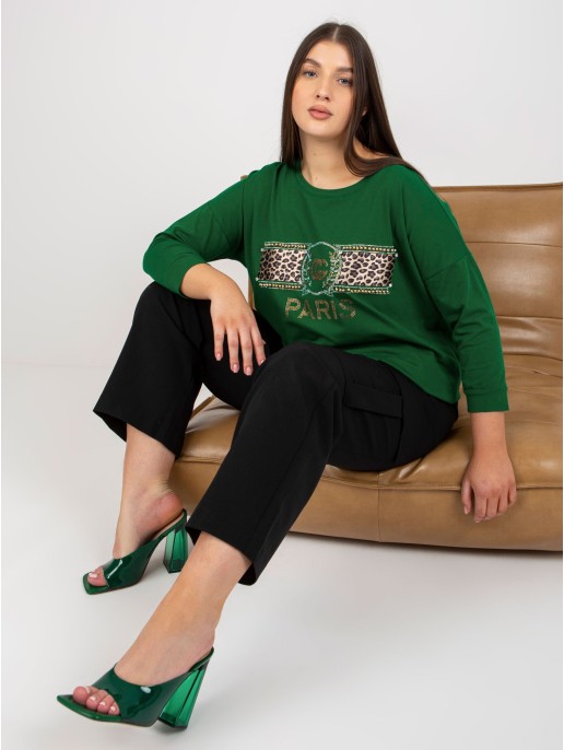 Bluzka-VI-BZ-2901.49P-ciemny zielony Bluzka-VI-BZ-2901.49P-ciemny zielony