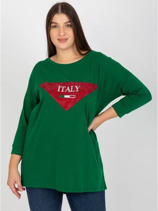 Bluzka-VI-BZ-2911.82P-ciemny zielony Bluzka-VI-BZ-2911.82P-ciemny zielony