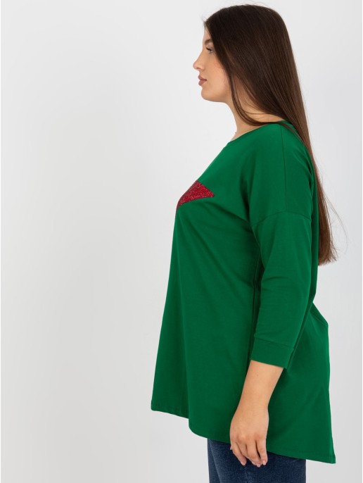 Bluzka-VI-BZ-2911.82P-ciemny zielony Bluzka-VI-BZ-2911.82P-ciemny zielony