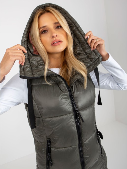 Kamizelka-D50048X80105A3-khaki Kamizelka-D50048X80105A3-khaki