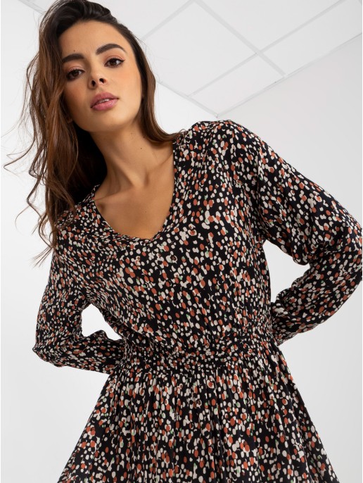 Sukienka-D73771M30365A-czarno-beżowy