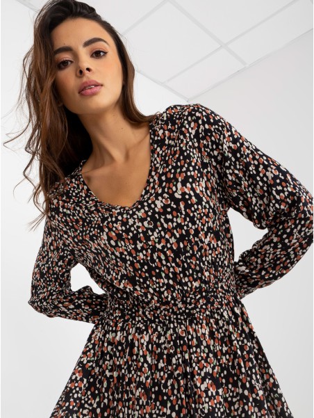 Sukienka-D73771M30365A-czarno-beżowy