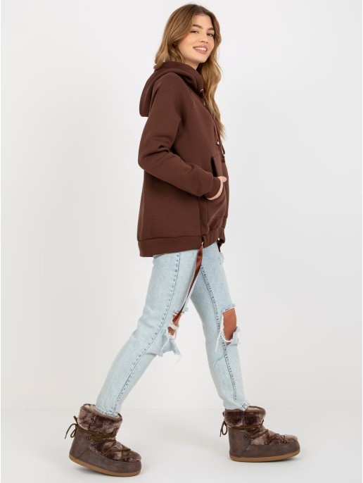 Bluza-TW-BL-BL-1003.95P-ciemny brązowy Bluza-TW-BL-BL-1003.95P-ciemny brązowy