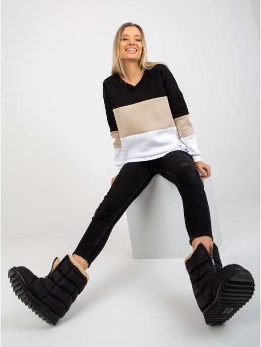 Bluza-RV-BL-8377.89-czarno-beżowy Bluza-RV-BL-8377.89-czarno-beżowy