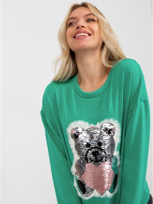Bluzka-LK-BZ-509067-1.27-turkusowy Bluzka-LK-BZ-509067-1.27-turkusowy