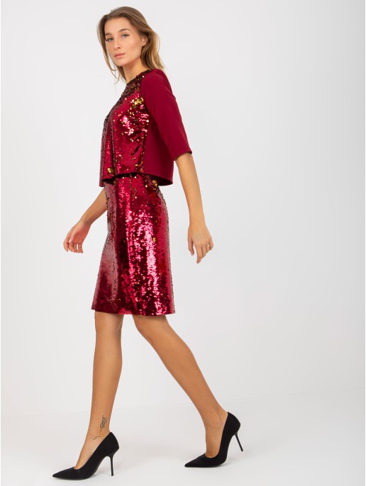 Bluzka-LK-BZ-507300.88-bordowy Bluzka-LK-BZ-507300.88-bordowy