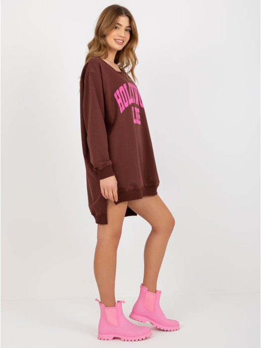 Bluza-VI-BL-3102.01P-ciemny brązowy Bluza-VI-BL-3102.01P-ciemny brązowy