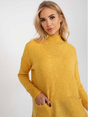 Sweter-RV-SW-7051.95P-żółty 2